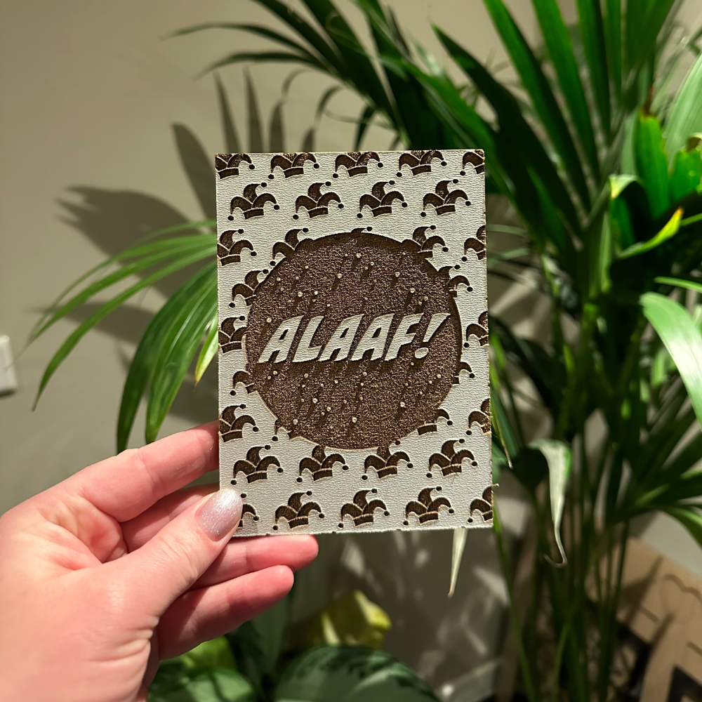 Wenskaart narrenmuts